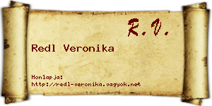 Redl Veronika névjegykártya